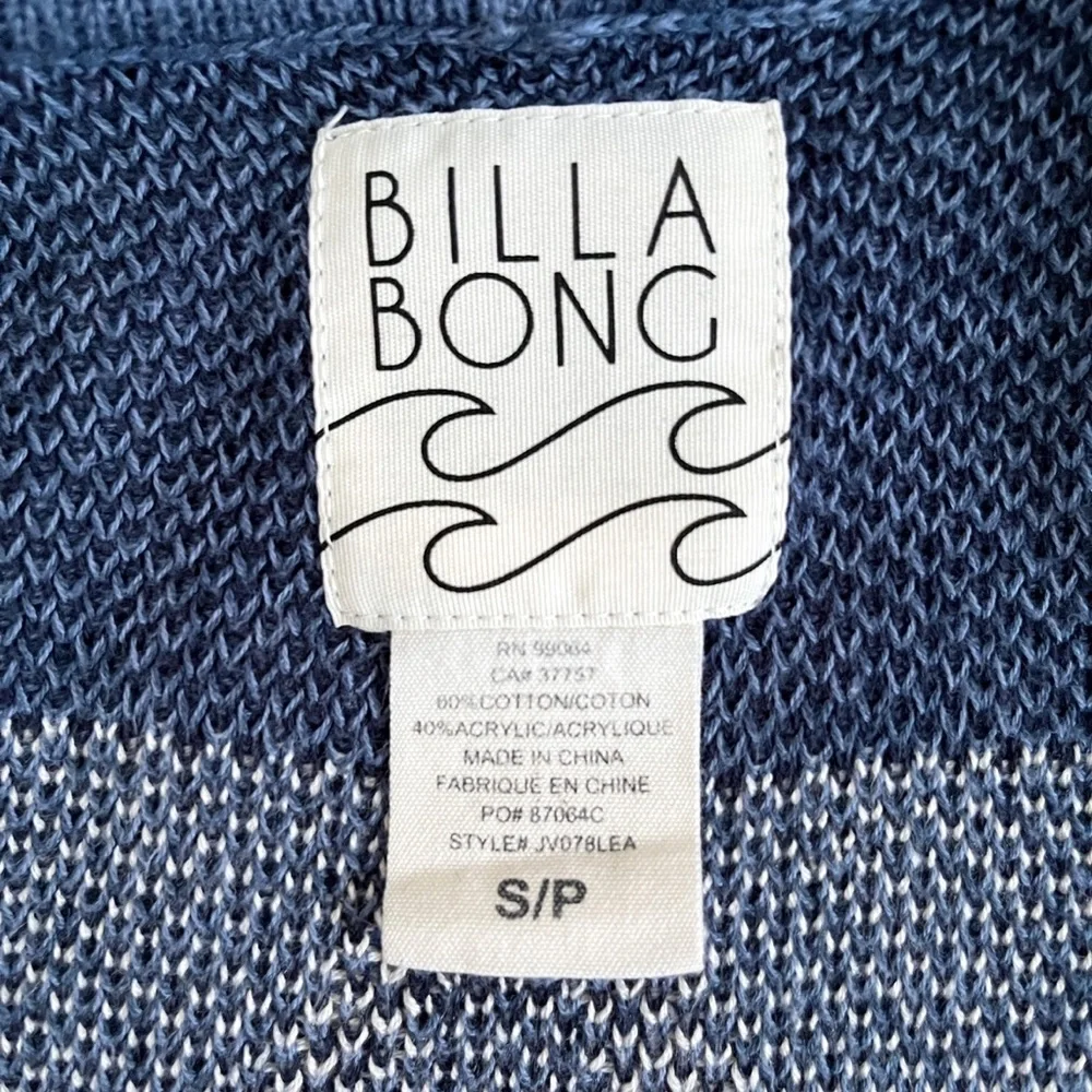 Blue Patterned Belted Shawl Cardigan Sweater - Picture 5 of 16